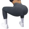 imageSUUKSESS Women Ribbed Seamless Leggings High Waisted Workout Gym Yoga Pants18 Acid Wash Blue
