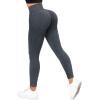 imageSUUKSESS Women Ribbed Seamless Leggings High Waisted Workout Gym Yoga Pants18 Acid Wash Blue