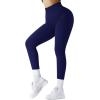 imageSUUKSESS Women Ribbed Seamless Leggings High Waisted Workout Gym Yoga Pants18 Dark Blue