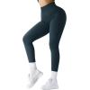 imageSUUKSESS Women Ribbed Seamless Leggings High Waisted Workout Gym Yoga Pants18 Deep Green