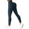 imageSUUKSESS Women Ribbed Seamless Leggings High Waisted Workout Gym Yoga Pants18 Deep Green