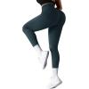 imageSUUKSESS Women Ribbed Seamless Leggings High Waisted Workout Gym Yoga Pants18 Deep Green