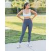 imageSUUKSESS Women Ribbed Seamless Leggings High Waisted Workout Gym Yoga Pants18 Navy Blue