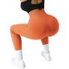 imageSUUKSESS Women Ribbed Seamless Leggings High Waisted Workout Gym Yoga Pants18 Orange