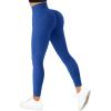 imageSUUKSESS Women Ribbed Seamless Leggings High Waisted Workout Gym Yoga Pants18 Royal Blue