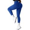 imageSUUKSESS Women Ribbed Seamless Leggings High Waisted Workout Gym Yoga Pants18 Royal Blue