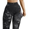 imageSUUKSESS Women Ribbed Seamless Leggings High Waisted Workout Gym Yoga Pants18 Tie Dye Black