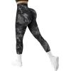 imageSUUKSESS Women Ribbed Seamless Leggings High Waisted Workout Gym Yoga Pants18 Tie Dye Black