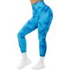 imageSUUKSESS Women Ribbed Seamless Leggings High Waisted Workout Gym Yoga Pants18 Tie Dye Blue