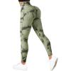imageSUUKSESS Women Ribbed Seamless Leggings High Waisted Workout Gym Yoga Pants18 Tie Dye Green