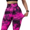 imageSUUKSESS Women Ribbed Seamless Leggings High Waisted Workout Gym Yoga Pants18 Tie Dye Hot Pink