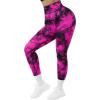 imageSUUKSESS Women Ribbed Seamless Leggings High Waisted Workout Gym Yoga Pants18 Tie Dye Hot Pink