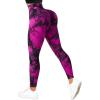 imageSUUKSESS Women Ribbed Seamless Leggings High Waisted Workout Gym Yoga Pants18 Tie Dye Hot Pink