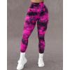 imageSUUKSESS Women Ribbed Seamless Leggings High Waisted Workout Gym Yoga Pants18 Tie Dye Hot Pink