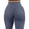 imageSUUKSESS Women Ribbed Seamless Leggings High Waisted Workout Gym Yoga Pants52 Pockets Blue