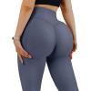 imageSUUKSESS Women Ribbed Seamless Leggings High Waisted Workout Gym Yoga Pants52 Pockets Blue