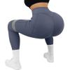 imageSUUKSESS Women Ribbed Seamless Leggings High Waisted Workout Gym Yoga Pants52 Pockets Blue