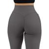imageSUUKSESS Women Ribbed Seamless Leggings High Waisted Workout Gym Yoga Pants52 Pockets Grey