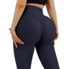 imageSUUKSESS Women Ribbed Seamless Leggings High Waisted Workout Gym Yoga Pants52 Pockets Navy Blue