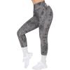 imageSUUKSESS Women Ribbed Seamless Leggings High Waisted Workout Gym Yoga Pants52 Pockets Tie Dye Black