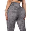 imageSUUKSESS Women Ribbed Seamless Leggings High Waisted Workout Gym Yoga Pants52 Pockets Tie Dye Black