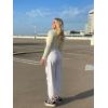 imageSUUKSESS Women Ribbed Seamless Long Sleeve Bodysuit Square Scoop Notch Neck BodysuitNotch Beige