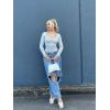 imageSUUKSESS Women Ribbed Seamless Long Sleeve Bodysuit Square Scoop Notch Neck BodysuitSquare Light Grey