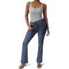imageSUUKSESS Women Ribbed Sexy Bodysuit Sleeveless Square Neck Padded Tank Top1 Light Grey