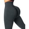 imageSUUKSESS Women Scrunch Butt Lifting Seamless Leggings Booty High Waisted Workout Yoga Pants1 Acid Wash Black