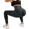 imageSUUKSESS Women Scrunch Butt Lifting Seamless Leggings Booty High Waisted Workout Yoga Pants1 Acid Wash Black
