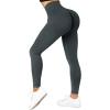 imageSUUKSESS Women Scrunch Butt Lifting Seamless Leggings Booty High Waisted Workout Yoga Pants1 Acid Wash Black