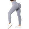 imageSUUKSESS Women Scrunch Butt Lifting Seamless Leggings Booty High Waisted Workout Yoga Pants1 Acid Wash Grey Blue