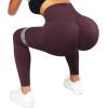imageSUUKSESS Women Scrunch Butt Lifting Seamless Leggings Booty High Waisted Workout Yoga Pants1 Black Cherry