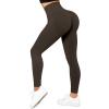 imageSUUKSESS Women Scrunch Butt Lifting Seamless Leggings Booty High Waisted Workout Yoga Pants1 Brown Chestnut