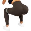 imageSUUKSESS Women Scrunch Butt Lifting Seamless Leggings Booty High Waisted Workout Yoga Pants1 Brown Chestnut