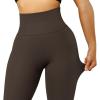 imageSUUKSESS Women Scrunch Butt Lifting Seamless Leggings Booty High Waisted Workout Yoga Pants1 Brown Chestnut