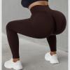 imageSUUKSESS Women Scrunch Butt Lifting Seamless Leggings Booty High Waisted Workout Yoga Pants1 Deep Brown