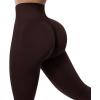 imageSUUKSESS Women Scrunch Butt Lifting Seamless Leggings Booty High Waisted Workout Yoga Pants1 Deep Brown