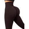 imageSUUKSESS Women Scrunch Butt Lifting Seamless Leggings Booty High Waisted Workout Yoga Pants1 Deep Brown