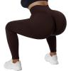imageSUUKSESS Women Scrunch Butt Lifting Seamless Leggings Booty High Waisted Workout Yoga Pants1 Deep Brown