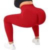 imageSUUKSESS Women Scrunch Butt Lifting Seamless Leggings Booty High Waisted Workout Yoga Pants1 Red
