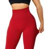 imageSUUKSESS Women Scrunch Butt Lifting Seamless Leggings Booty High Waisted Workout Yoga Pants1 Red