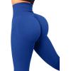 imageSUUKSESS Women Scrunch Butt Lifting Seamless Leggings Booty High Waisted Workout Yoga Pants1 Royal Blue
