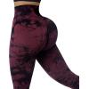 imageSUUKSESS Women Scrunch Butt Lifting Seamless Leggings Booty High Waisted Workout Yoga Pants1 Tie Dye Red