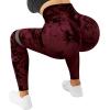 imageSUUKSESS Women Scrunch Butt Lifting Seamless Leggings Booty High Waisted Workout Yoga Pants1 Tie Dye Red