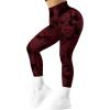 imageSUUKSESS Women Scrunch Butt Lifting Seamless Leggings Booty High Waisted Workout Yoga Pants1 Tie Dye Red