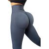 imageSUUKSESS Women Scrunch Butt Lifting Seamless Leggings Booty High Waisted Workout Yoga Pants1 Upgrade Blue