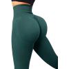imageSUUKSESS Women Scrunch Butt Lifting Seamless Leggings Booty High Waisted Workout Yoga Pants1 Upgrade Green