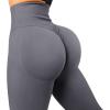 imageSUUKSESS Women Scrunch Butt Lifting Seamless Leggings Booty High Waisted Workout Yoga Pants1 Upgrade Grey
