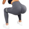 imageSUUKSESS Women Scrunch Butt Lifting Seamless Leggings Booty High Waisted Workout Yoga Pants1 Upgrade Grey